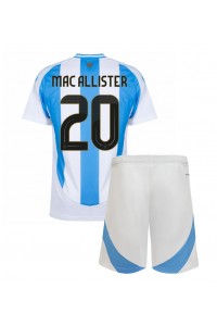 Fotbalové Dres Argentina Alexis Mac Allister #20 Dětské Domácí Oblečení Copa America 2024 Krátký Rukáv (+ trenýrky)